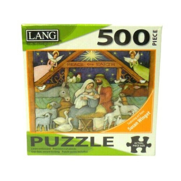 Nativity Jigsaw Puzzle Good Will To All by Susan Winget Lang 500 Pc 12"x9" - Picture 1 of 2